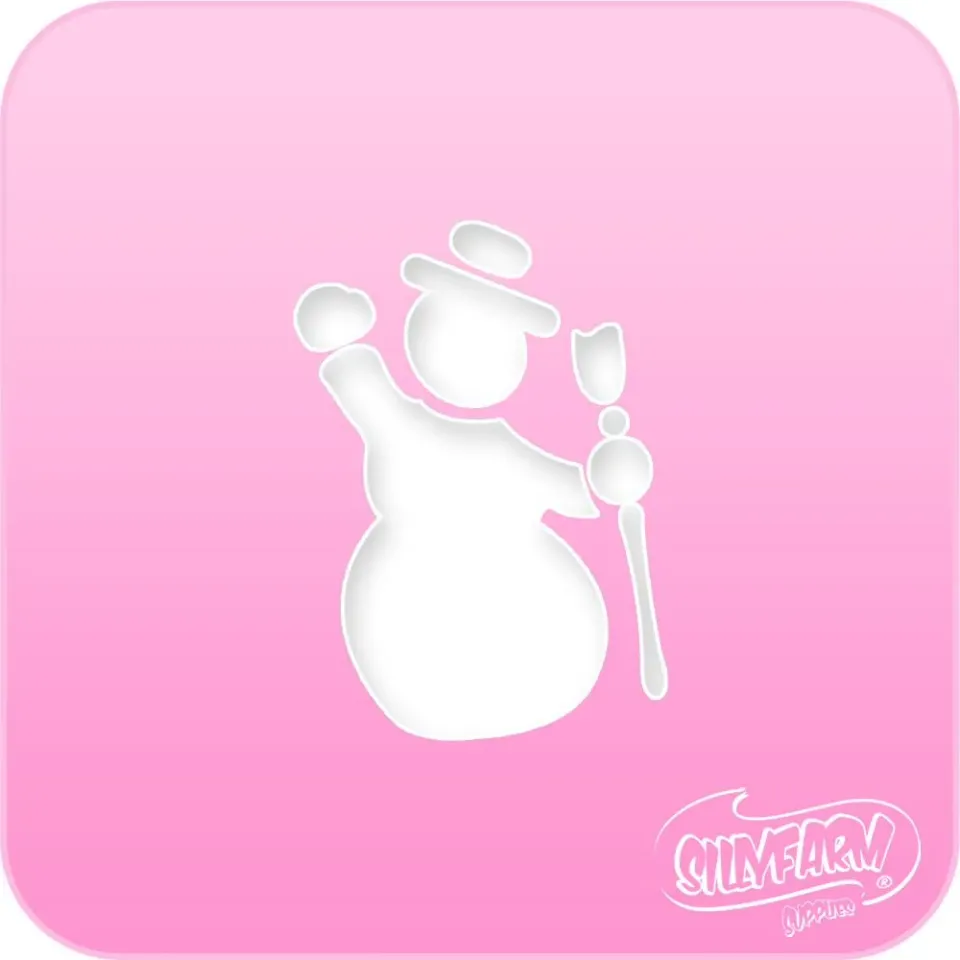 F.A.B. Pink Power Snowman pochoir visage Noël