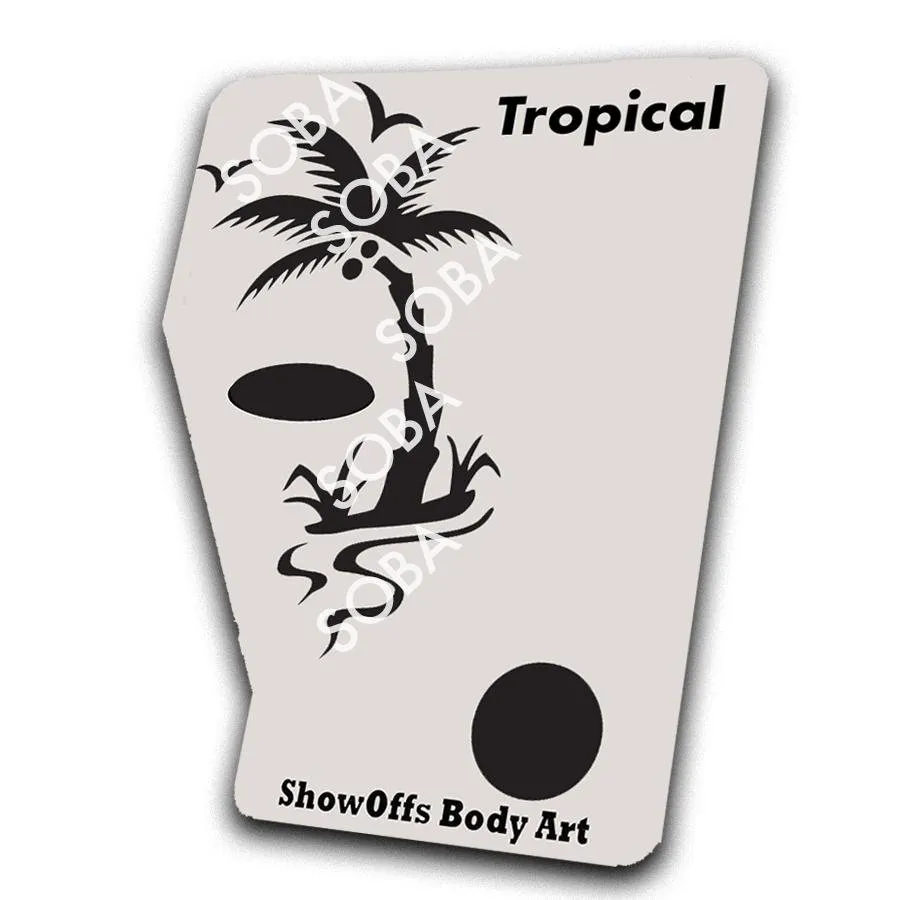 ProAiir StencilEyes Tropical pochoir maquillage réutilisable mixte