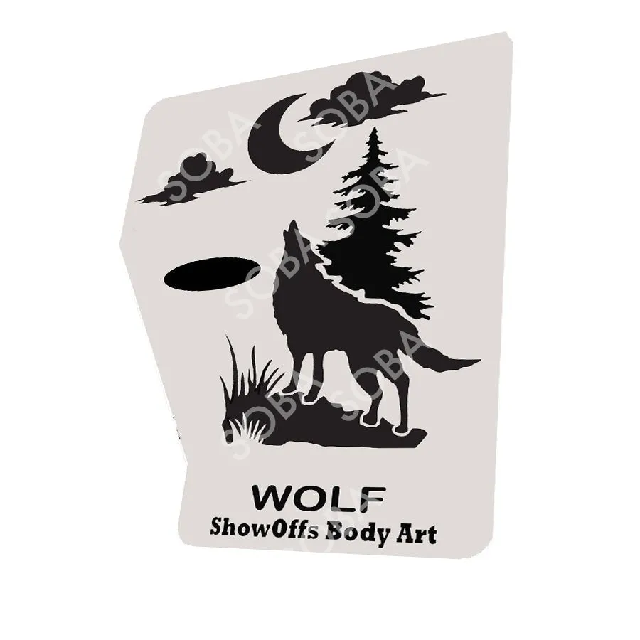 ProAiir StencilEyes Wolf pochoir maquillage réutilisable loup