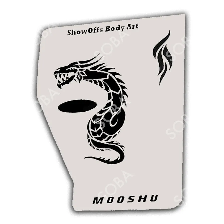 ProAiir StencilEyes Mooshu pochoir visage taille unique dragon