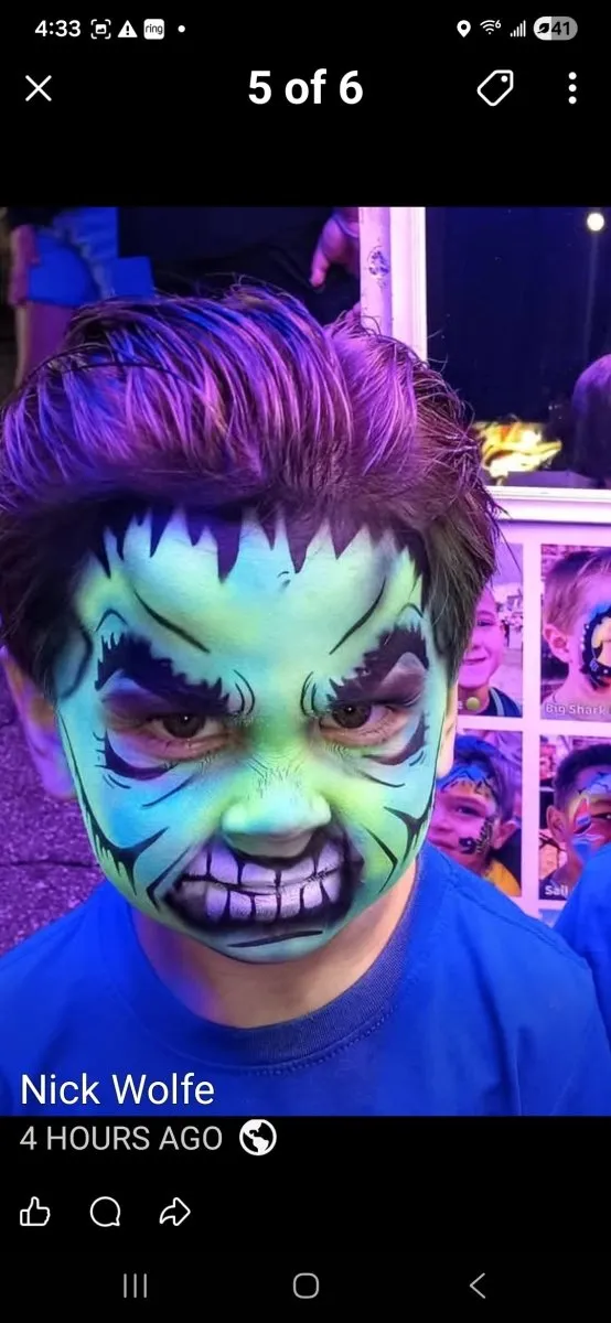 ProAiir StencilEyes Grouchy pochoir maquillage adulte Hulk