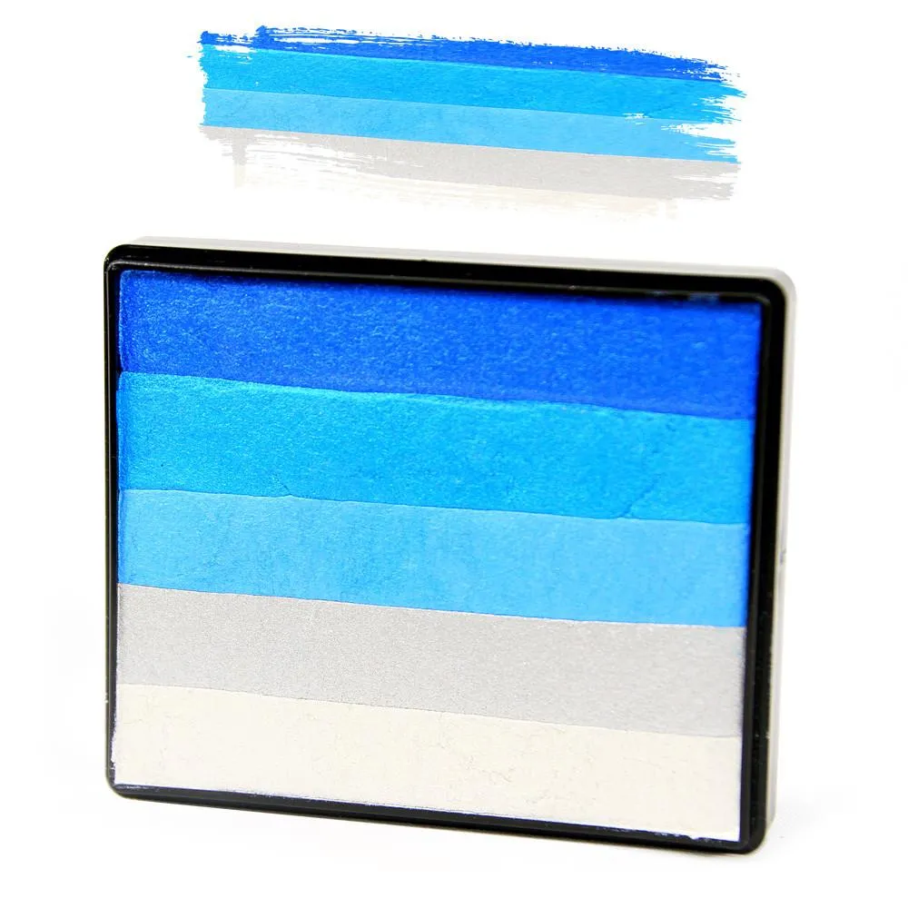 F.A.B. Snowflakes Rainbow Cake face paint 50g bleu glacé