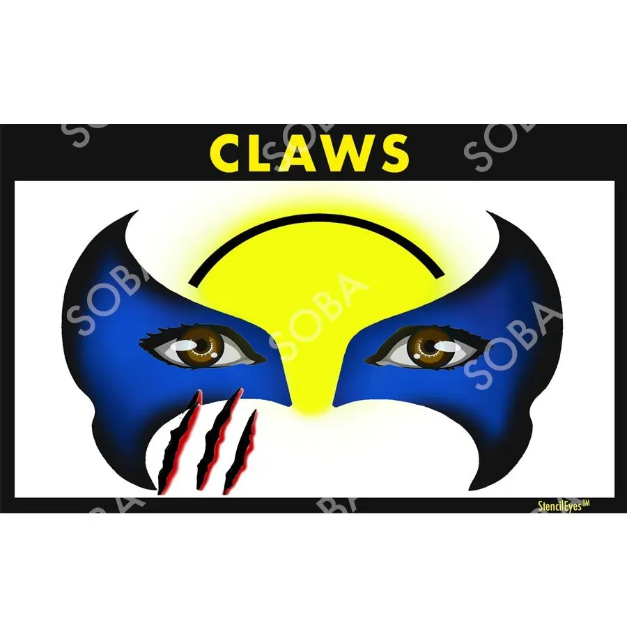 ProAiir StencilEyes Claws Wolverine pochoir visage griffes