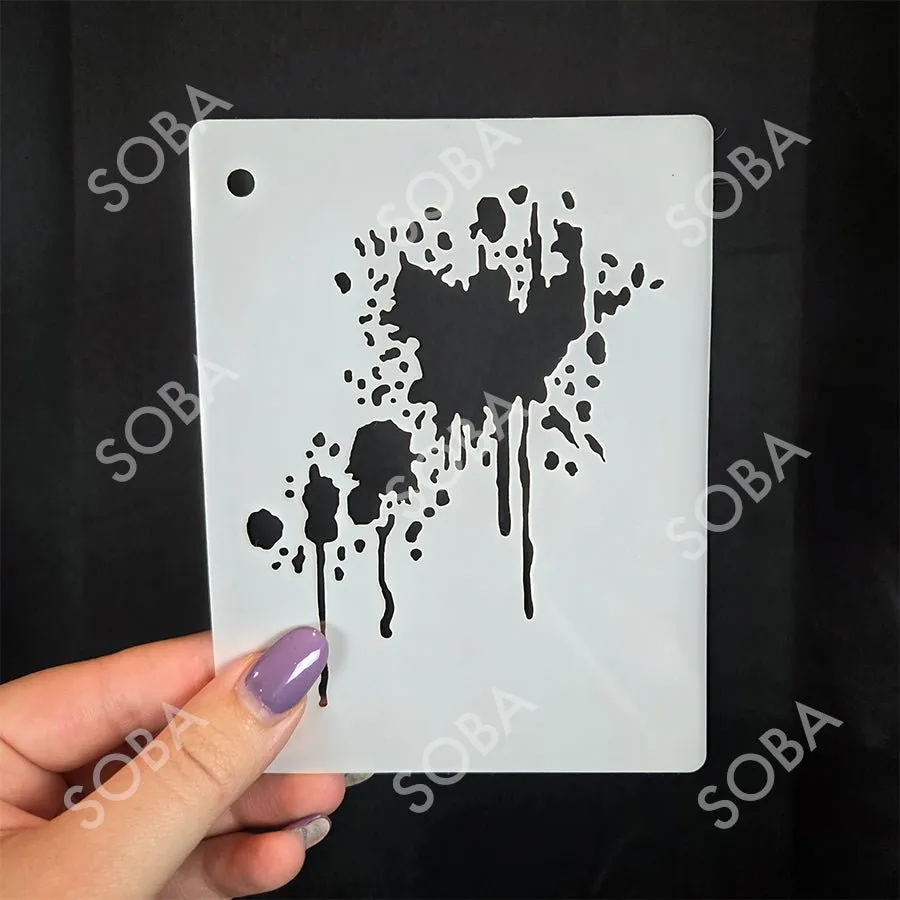 ProAiir StencilEyes QEZ93 Splats 2 pochoir taille unique sang