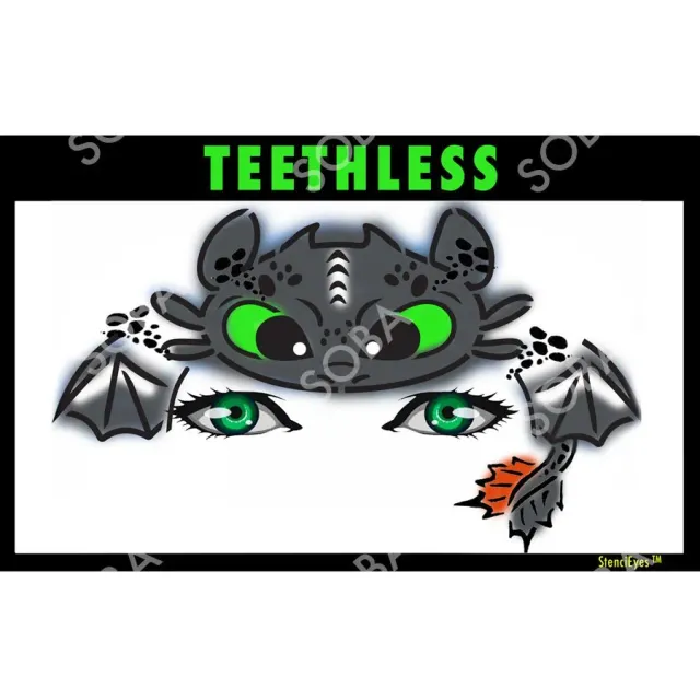 ProAiir StencilEyes Teethless pochoir visage dragon