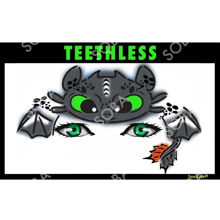 ProAiir StencilEyes Teethless pochoir visage dragon