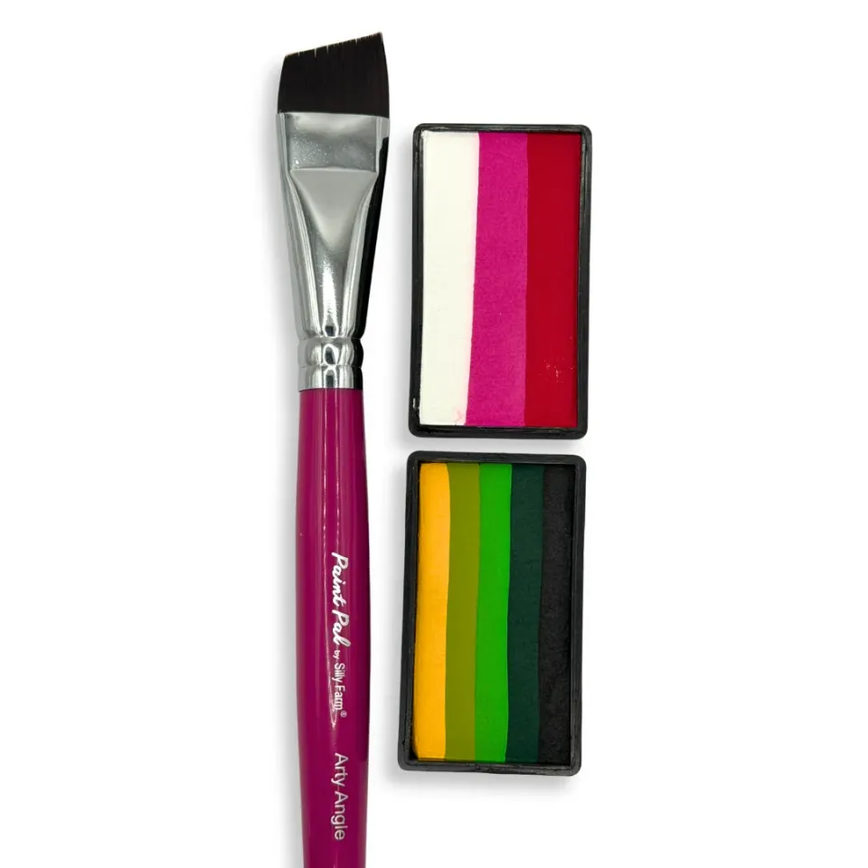 F.A.B. Pretty Little Rose One Stroke & Brush Set kit peinture fleurs