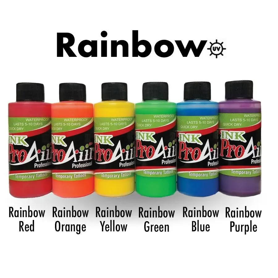 ProAiir INK Rainbow kit encre tatouage temporaire 6x30 ml