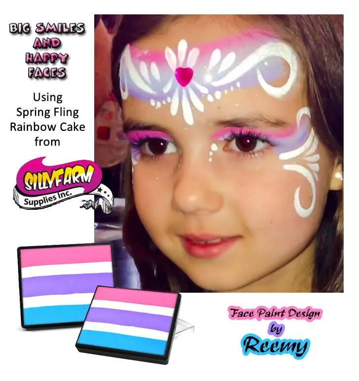 F.A.B. Spring Fling Rainbow Cake peinture visage 50 g pastel