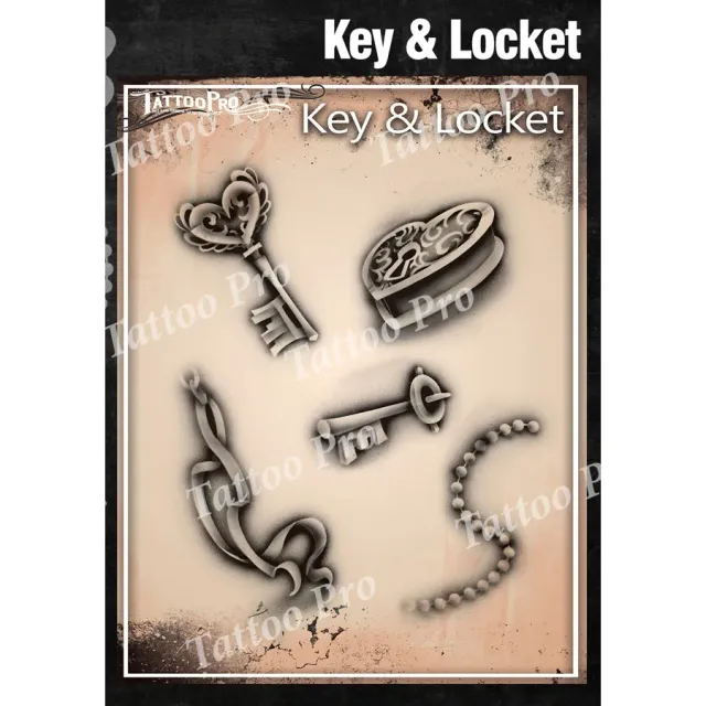 ProAiir TPS Key & Locket pochoir tatouage airbrush édition standard