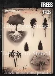 ProAiir Tattoo Pro Trees pochoir arbres série 6