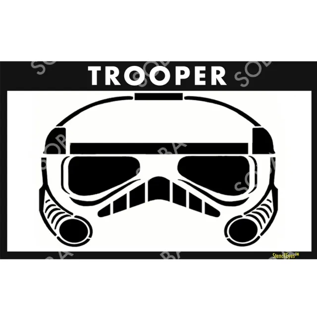ProAiir StencilEyes Trooper pochoir visage soldat