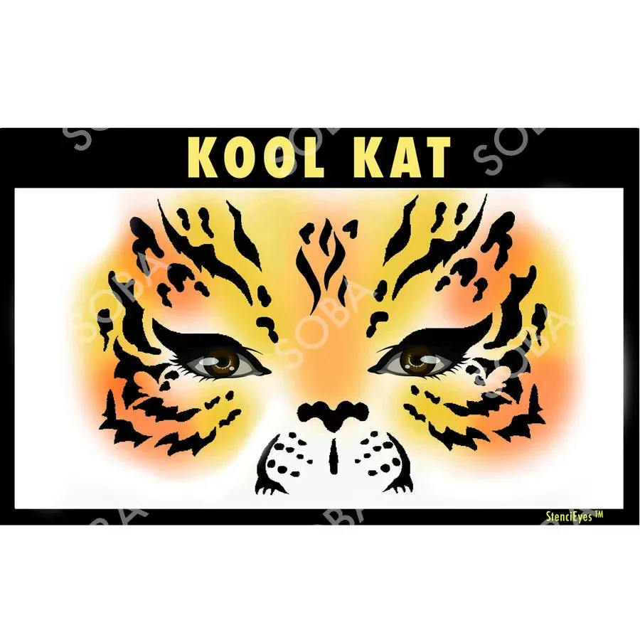 ProAiir StencilEyes Kool Kat pochoir visage adulte tigre