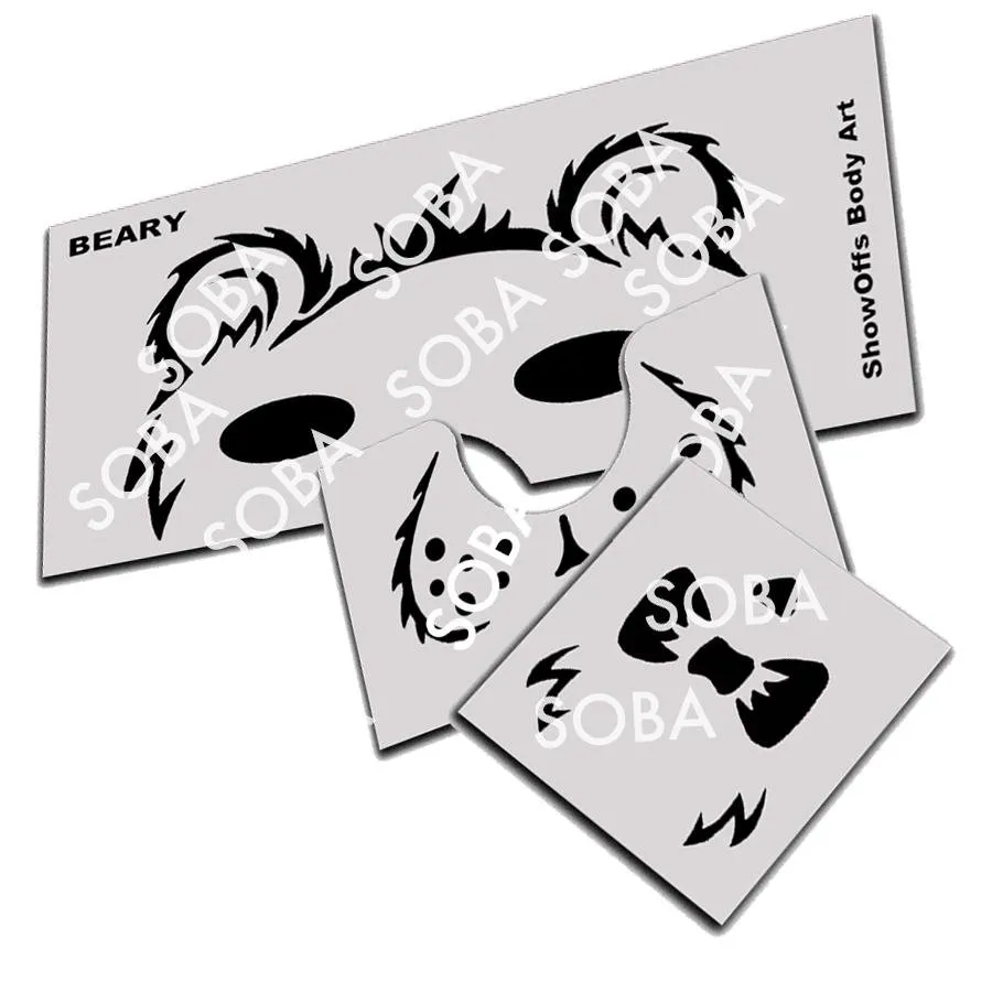 ProAiir StencilEyes Beary pochoir visage taille unique ours
