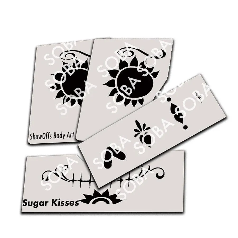ProAiir StencilEyes Sugar Kisses pochoir visage crâne adulte