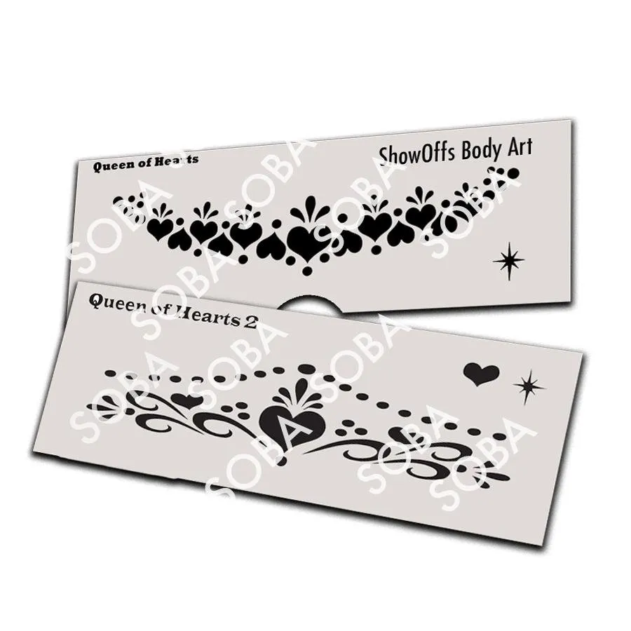 ProAiir StencilEyes Queen of Hearts pochoir visage couronne