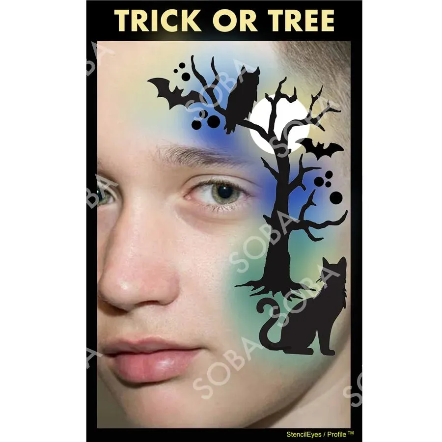 ProAiir StencilEyes Trick or Tree pochoir visage taille unique