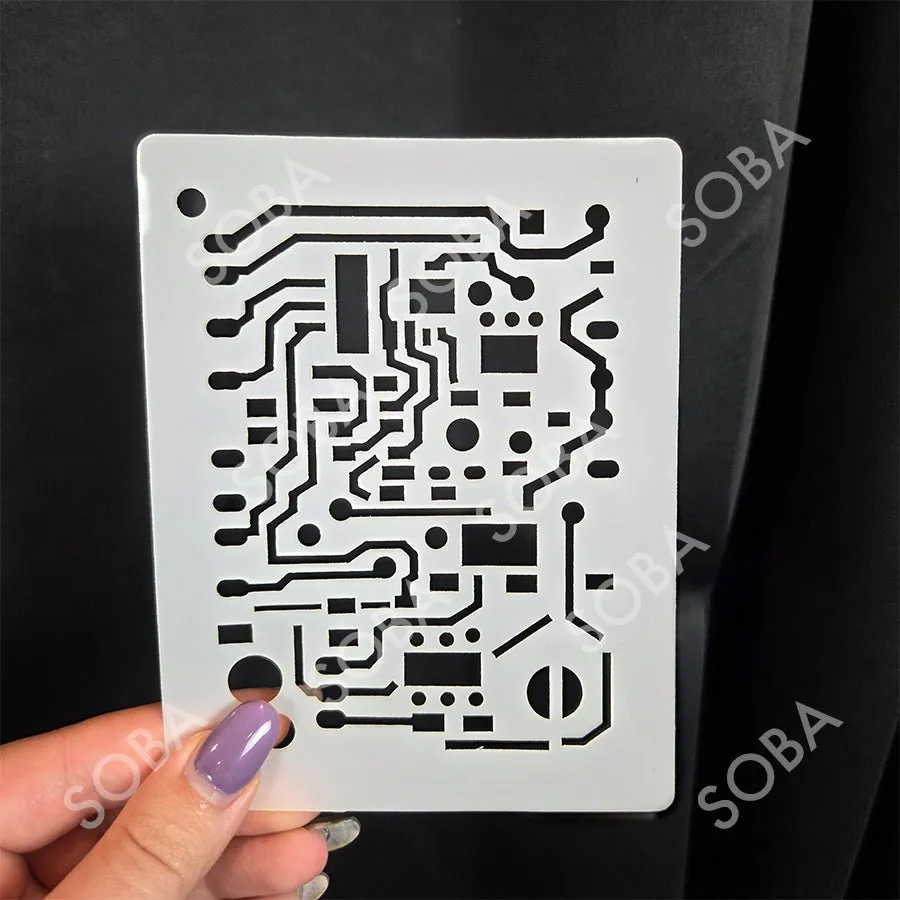 ProAiir StencilEyes QEZ07 Circuit Board pochoir texture circuit