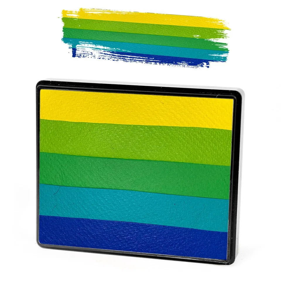 FAB Flash Rainbow peinture visage 50g jaune vert bleu
