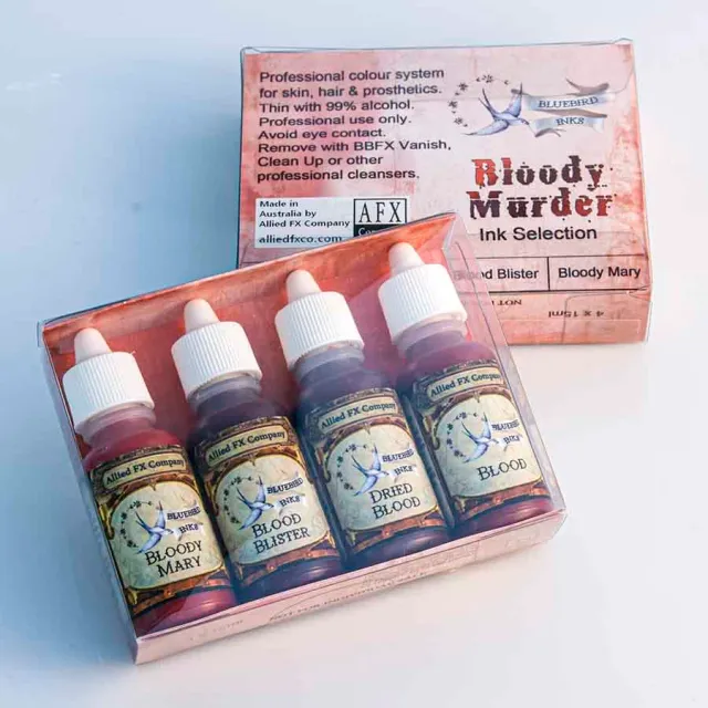 BLUEBIRD Bloody Murder Ink Pack encres sang 4 x 15 ml