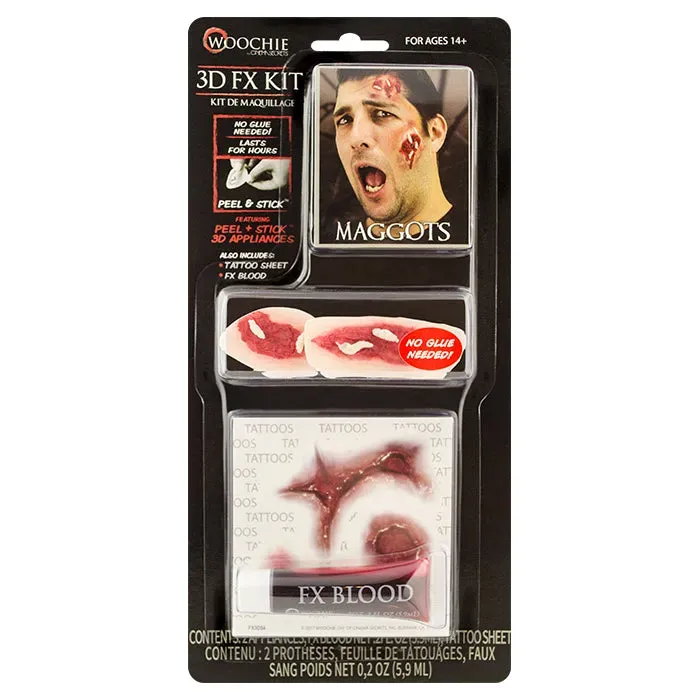 Woochie Peel & Stick Maggots 3D FX Kit kit asticots autocollant