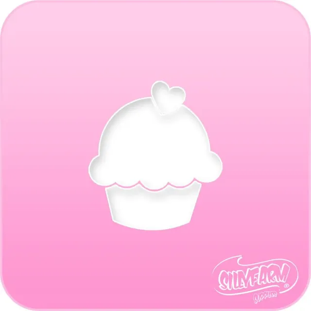 F.A.B. Pink Power Cupcake pochoir cupcake rose