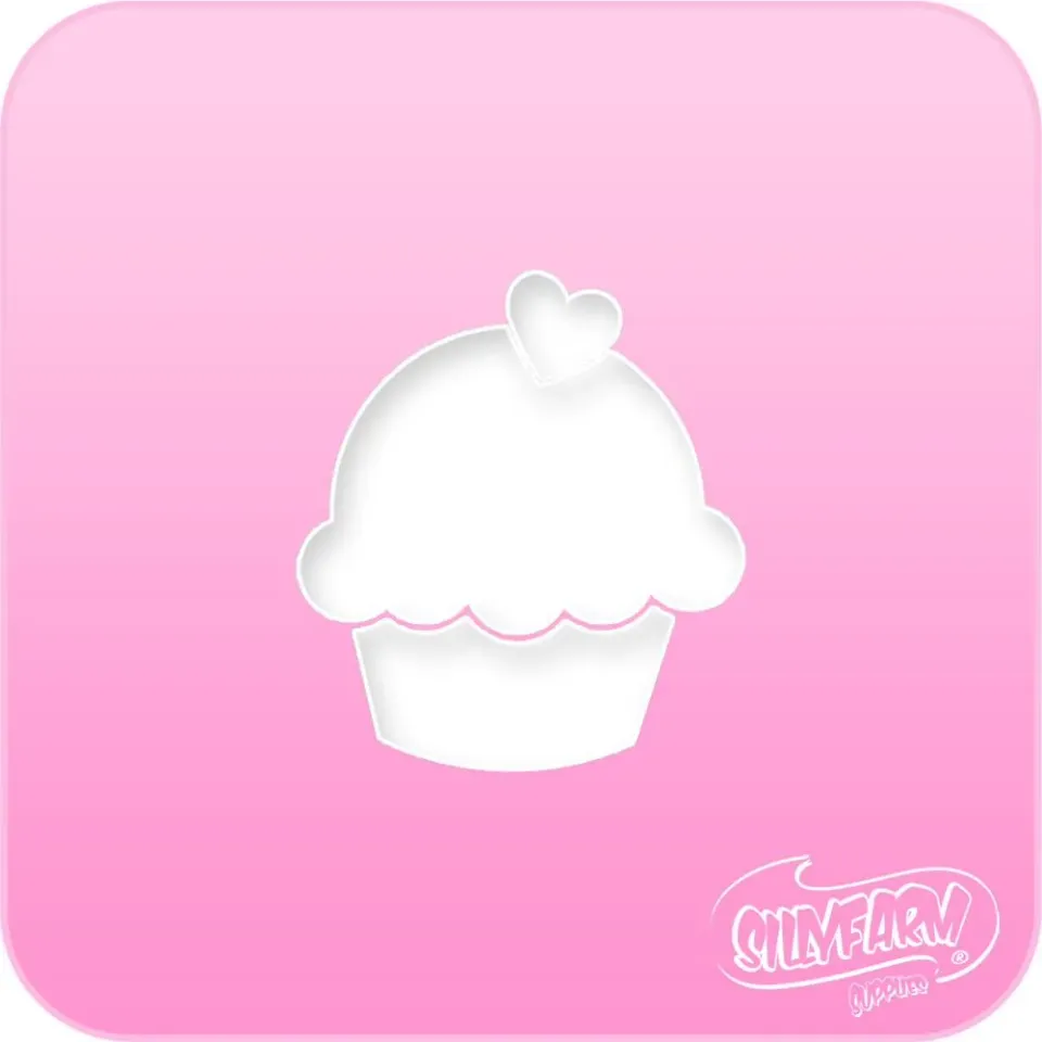 F.A.B. Pink Power Cupcake pochoir cupcake rose