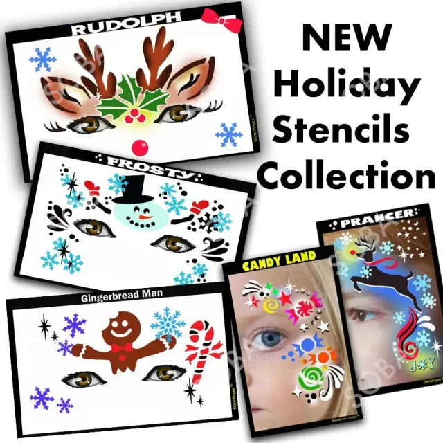 ProAiir StencilEyes Holiday 1 lot 5 pochoirs Noël