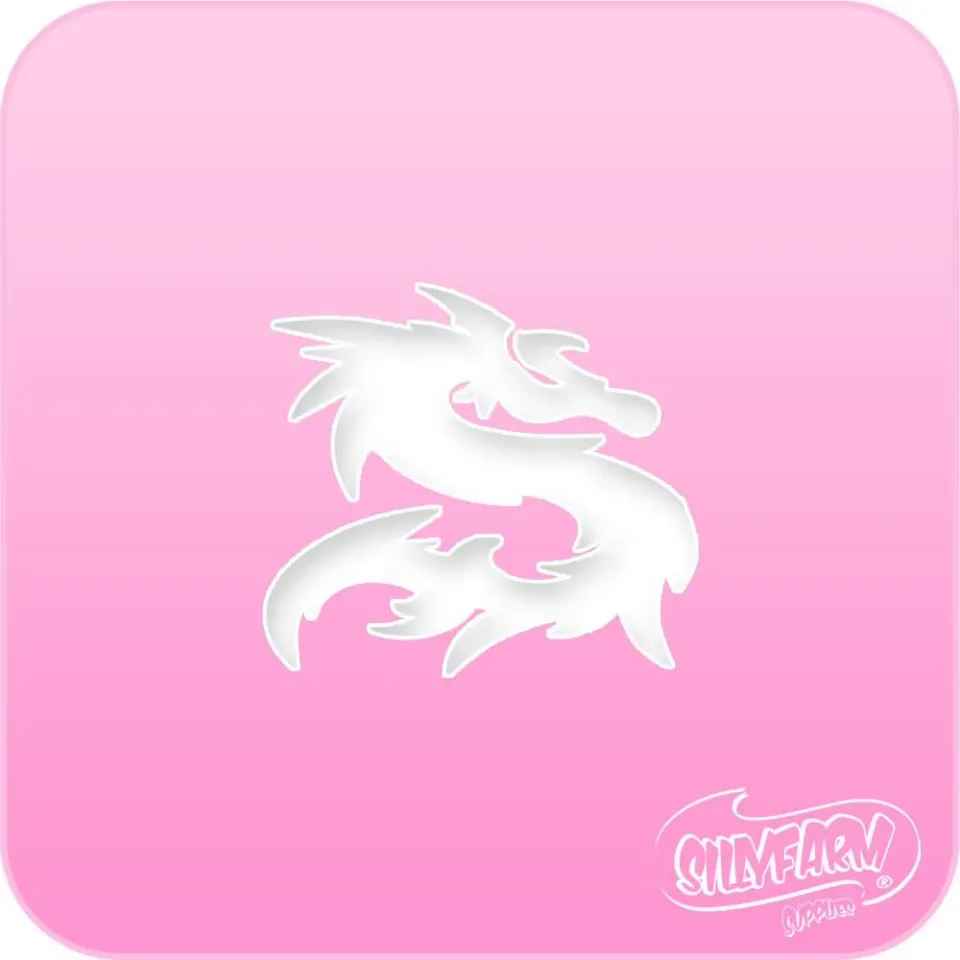 F.A.B. Pink Power Dragon 2 pochoir dragon rose