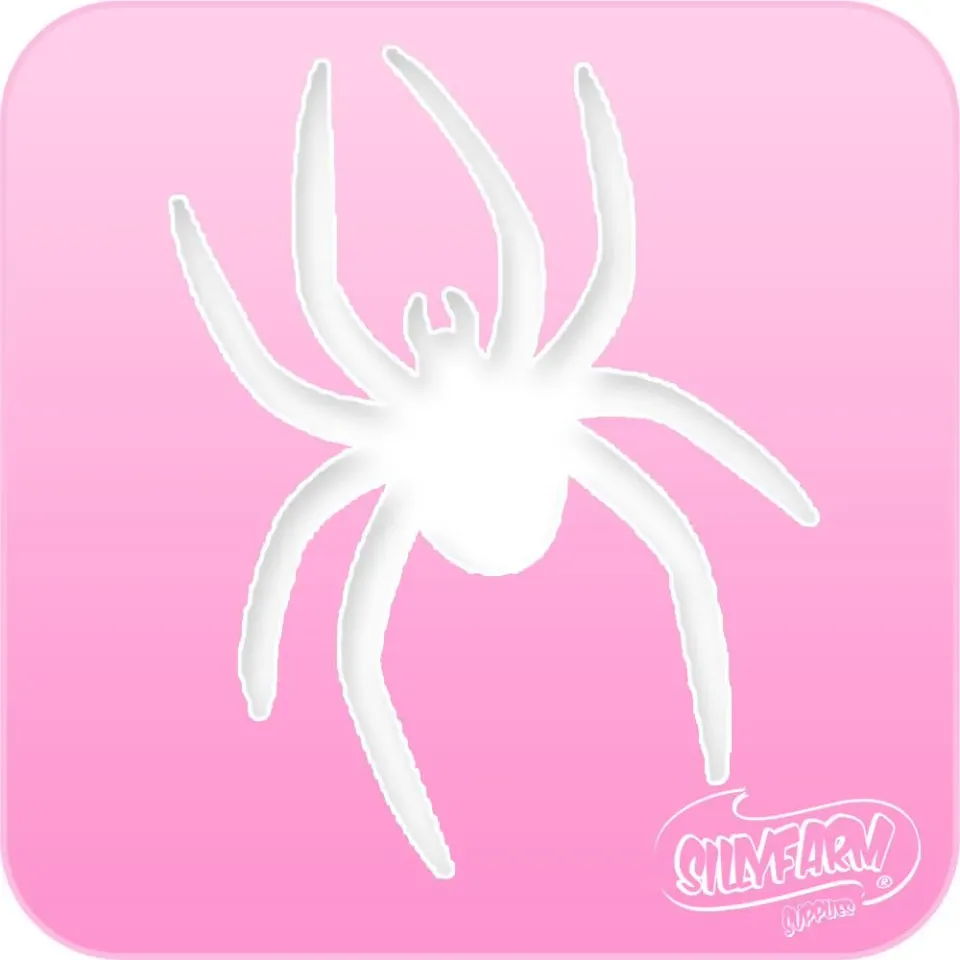 F.A.B. Spider Pink Power pochoir maquillage araignée noir