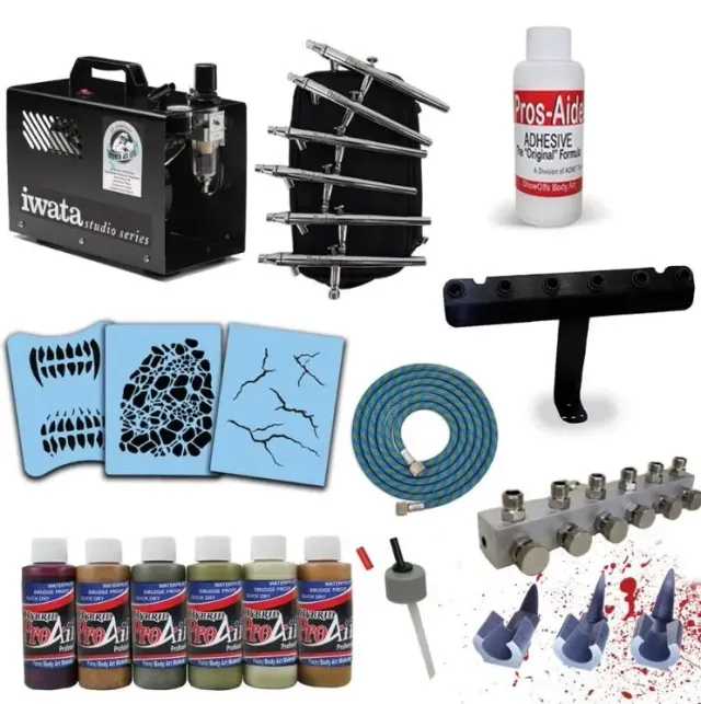 ProAiir Large Haunter kit aérographe Halloween 6 postes