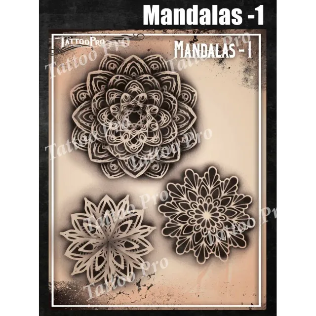 ProAiir Tattoo Pro Mandalas 1 pochoir tatouage mandala
