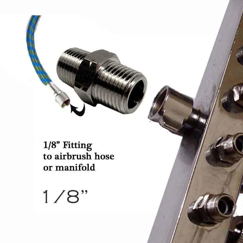 ProAiir répartiteur aérographe 4 voies 1/8" métal