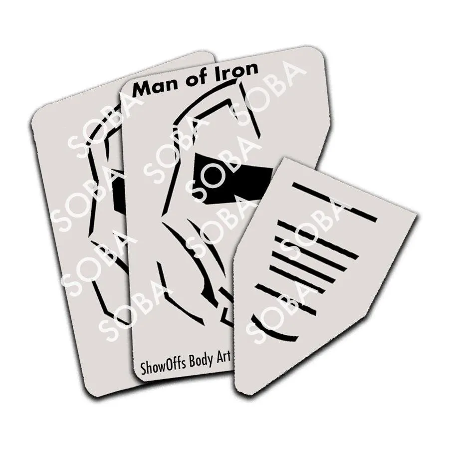ProAiir StencilEyes Man of Iron pochoir visage héros