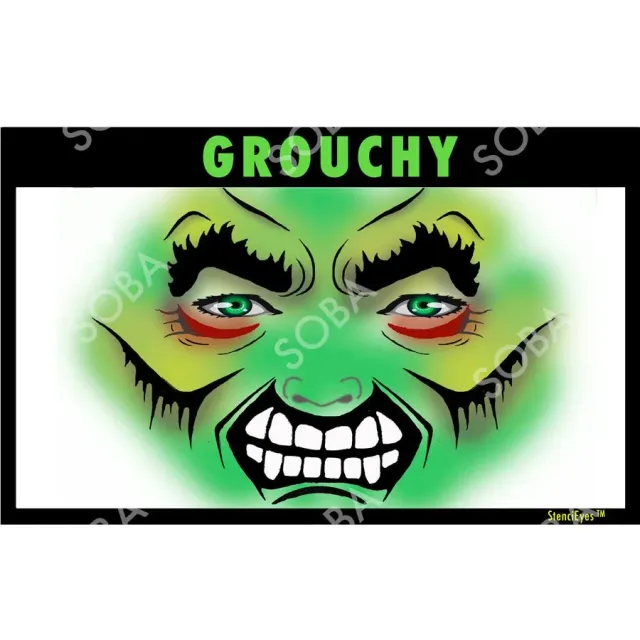 ProAiir StencilEyes Grouchy pochoir maquillage adulte Hulk