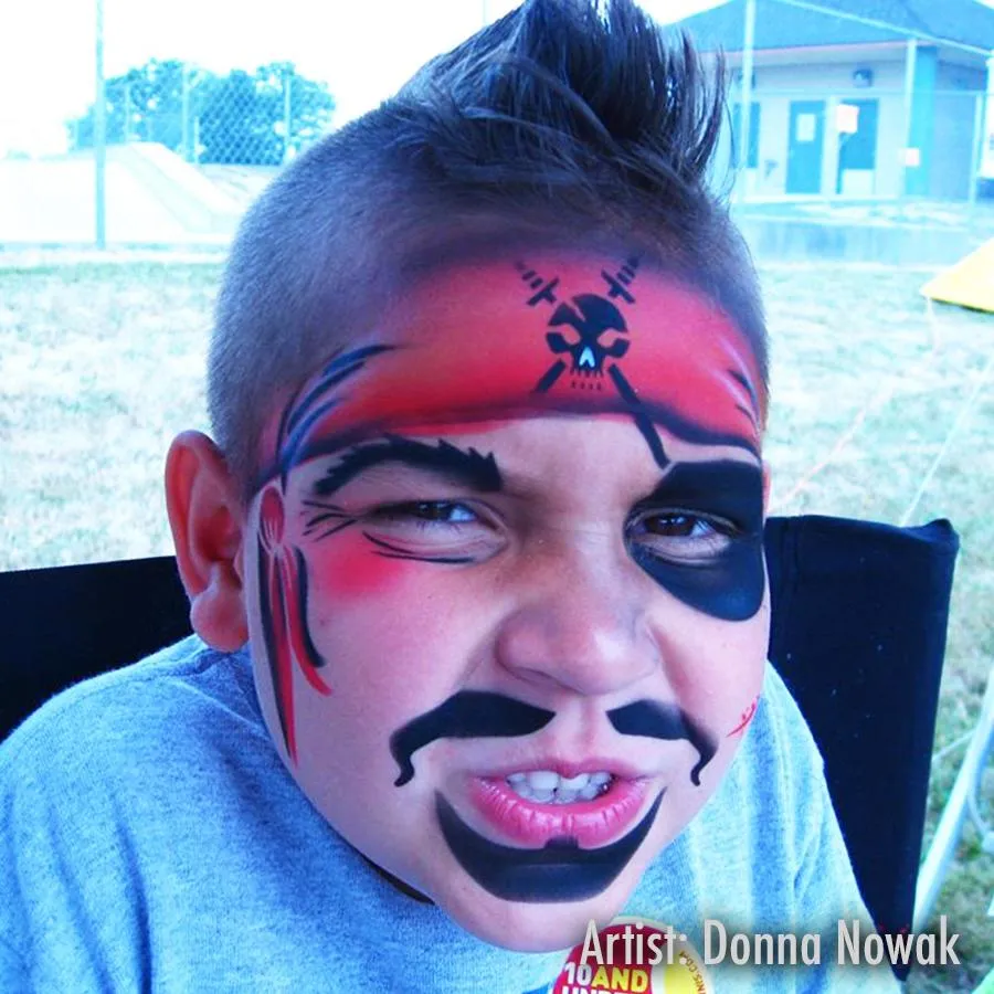 ProAiir StencilEyes Cap'n Kidd pochoir visage pirate