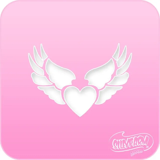 F.A.B. Pink Power Heart Wings pochoir cœur ailé