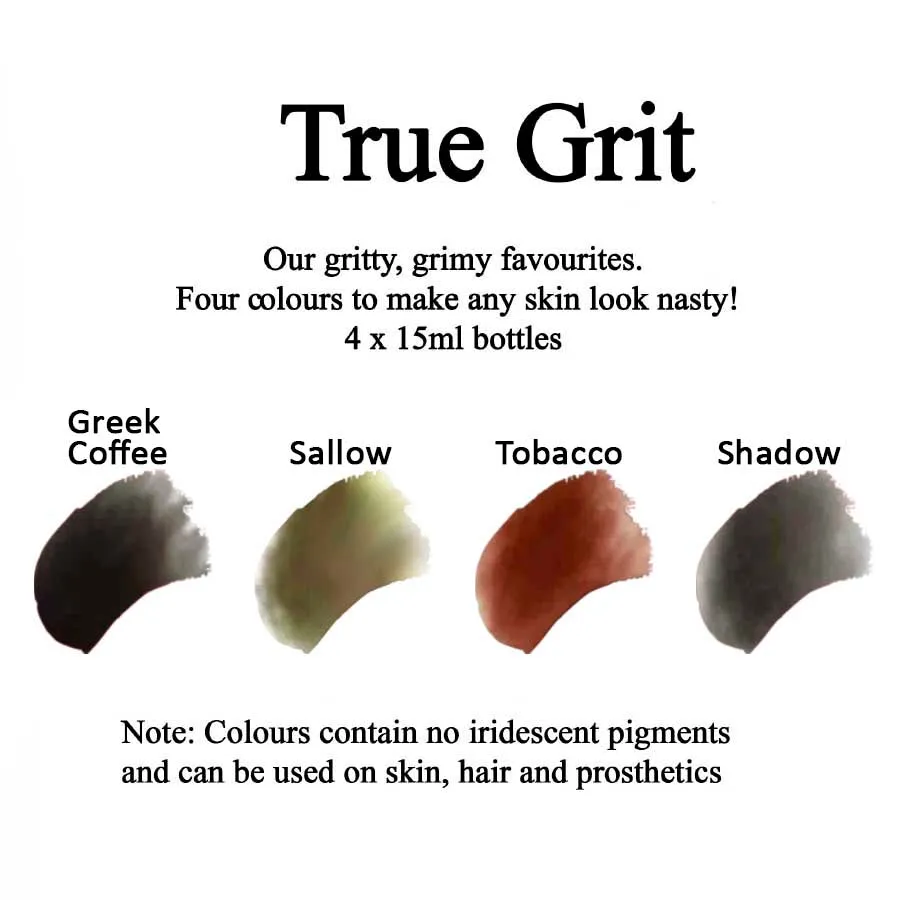 Bluebird True Grit pack 4 encres 4x15ml salissure