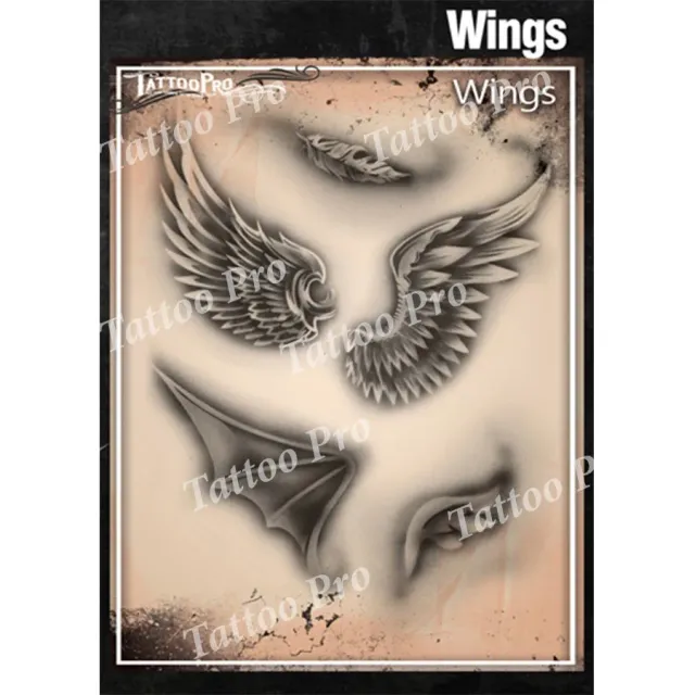 ProAiir Tattoo Pro Stencils Wings pochoir tatouage ailes