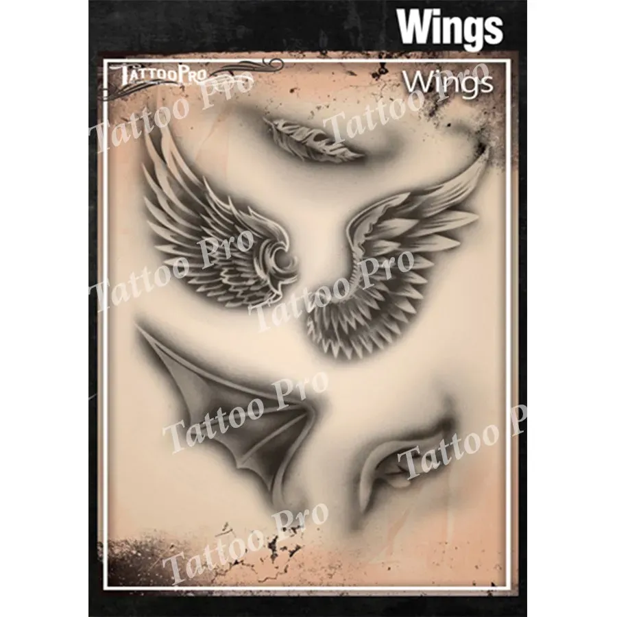 ProAiir Tattoo Pro Stencils Wings pochoir tatouage ailes