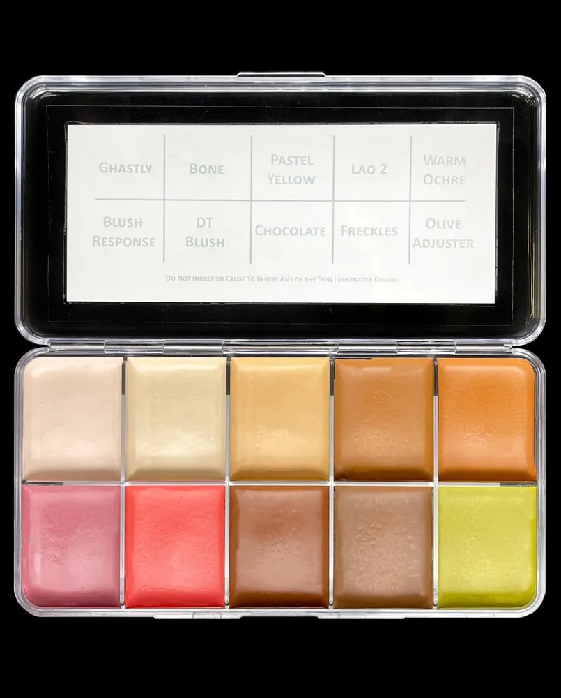 Skin Illustrator Adrian Rigby Bald Caps palette alcool chair