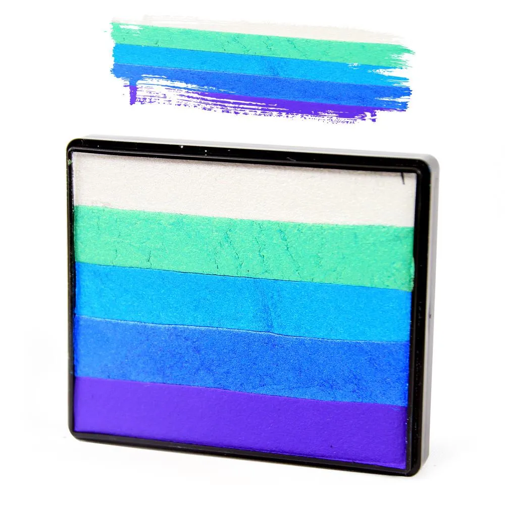 F.A.B. Mermaid Pixie Rainbow Cake 50g peinture visage bleu vert mate