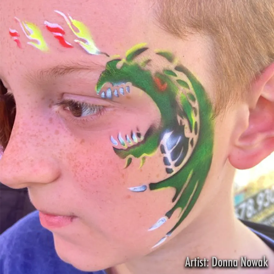 ProAiir StencilEyes Dragon pochoir taille unique écailles