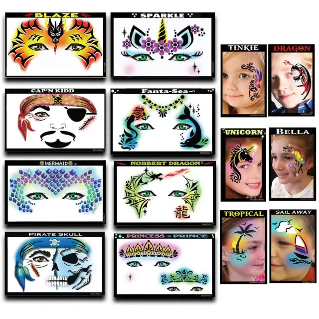 ProAiir StencilEyes Fantasy pochoirs visage adulte féerie