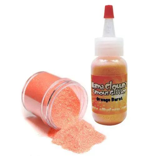 F.A.B. Orange Burst Mama Clown Glitter paillettes orange irisées 1 oz pot