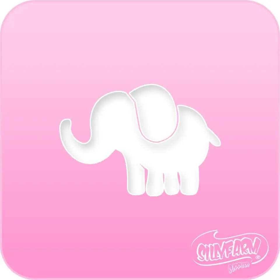 SillyFarm Elephant Pink Power pochoir visage éléphant