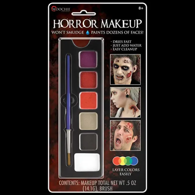 Woochie Horror palette maquillage aqua 6 couleurs