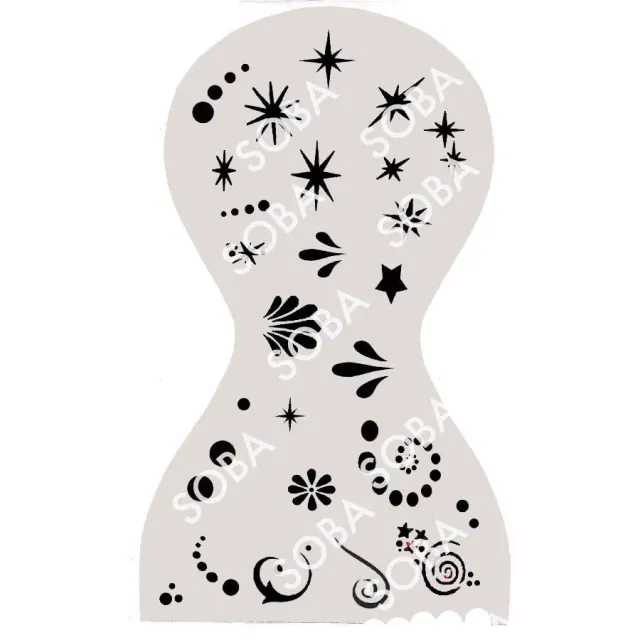 ProAiir StencilEyes Peanut Curve pochoir 25x15cm