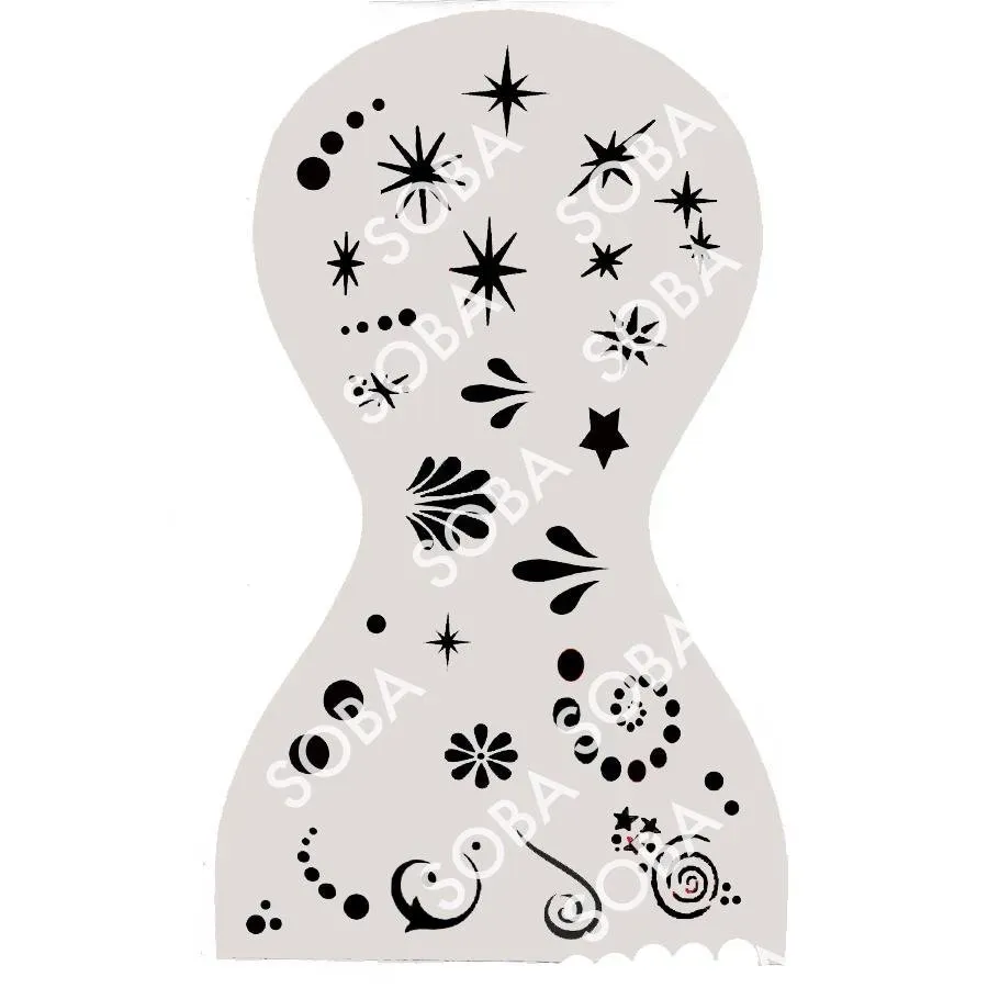 ProAiir StencilEyes Peanut Curve pochoir 25x15cm