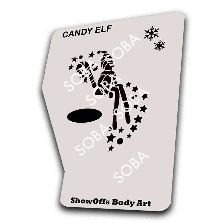 ProAiir StencilEyes Candy Elf pochoir maquillage Noël réutilisable
